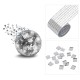 Silver glass mosaic - roll 100x4cm 1mm - 3D self-adhesive mosaic sticker