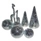 Silver glass mosaic - roll 100x4cm 1mm - 3D self-adhesive mosaic sticker