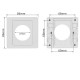 Wall cable outlet 15mm - Cover - Cable entry for wires