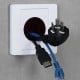 Wall cable outlet with hidden hole 20mm - Cover - Cable entry for wires