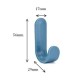 Wall hook - blue - self-adhesive hanger - 56x17mm - Wall hook - blue - self-adhesive hanger - 56x17mm -