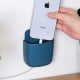 Sieninis laikiklis telefonui - pilkas - Stovas išmaniajam telefonui - nuotolinio valdymo pultas - smulkūs daiktai Sieninis laikiklis telefonui - pilkas - Stovas išmaniajam telefonui - nuotolinio valdymo pultas - smulkūs daiktai