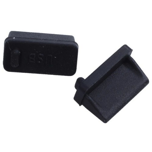 Silicone USB network port cover - black - network port cap Silicone USB network port cover - black - network port cap