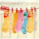 Washing line with clips - elastic - travel - red