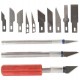Scalpels, modeling knives - a set of 13 blades and 3 handles.