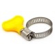 Clamping band with butterfly 10x16mm - metal worm clamp for pipes and hoses