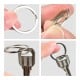 Spring ring for keychain - 30mm - black - flat - Keyring