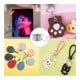 Spring ring for keychain - 30mm - black - flat - Keyring