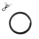 Spring ring for key ring - 35mm - black - flat - Key ring Spring ring for key ring - 35mm - black - flat - Key ring