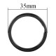 Spring ring for key ring - 35mm - black - flat - Key ring Spring ring for key ring - 35mm - black - flat - Key ring