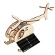 Helicopter with solar panel - DIY car - Wooden educational toy