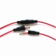 Glass fuse socket 6x30mm - with wires - socket - handle