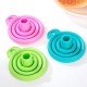 Folding kitchen funnel - blue - silicone