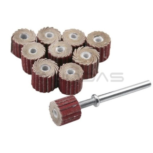 Sumontuotas atvarto ratas - P240 - poliravimo diskas 10 mm  Sumontuotas atvarto ratas - P240 - poliravimo diskas 10 mm