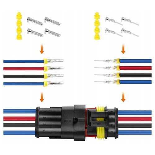 thumbnail image 2 of 4 Pin Weathertight Sealed Connector - Connolly Marine 2 of 14