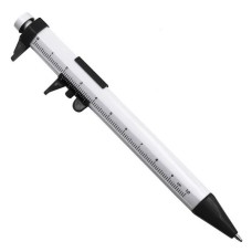 Suportas su rašikliu 0-100 mm - mėlyna - 2in1 - liniuotė - matavimo įrankis