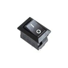 Rocker switch 15x10mm - black - 2PIN - 250VAC/3A - ON-OFF