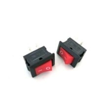 Rocker switch 15x10mm - red - 2PIN - 250VAC/3A - ON-OFF