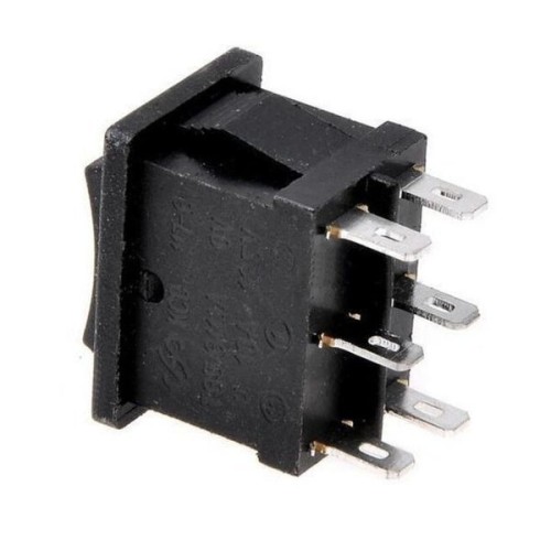 Rocker switch KCD1-203 KCD1-4 - ON/OFF/ON switch - 220V - 6 PIN Rocker switch KCD1-203 KCD1-4 - ON/OFF/ON switch - 220V - 6 PIN