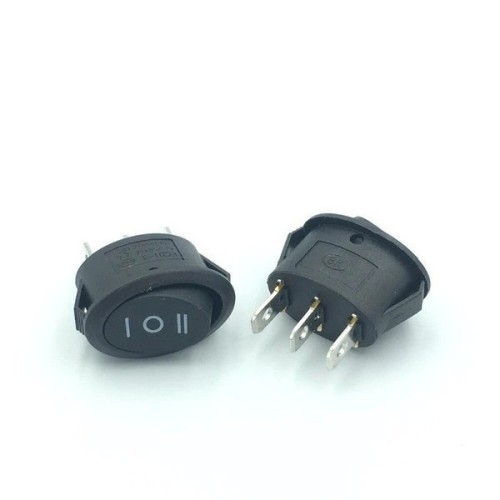 Svirties jungiklis – SMRS103 – 6A/250V – ovalus – ON-OFF-ON – juodas Svirties jungiklis – SMRS103 – 6A/250V – ovalus – ON-OFF-ON – juodas