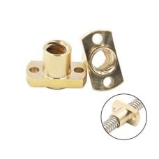 T8x8 chamfered nut - for four-threaded trapezoidal screw - Tr8, 8P, 8D