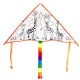 Painting kite 90x47cm with rope + paints - children's toy