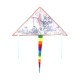 Painting kite 90x47cm with rope + paints - children's toy