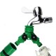 Tee with valves - garden quick connector for a hose - for a plant irrigation system.