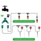 Tee with valves - garden quick connector for a hose - for a plant irrigation system.