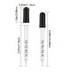 Tiesus stiklinis lašintuvas - 1 ml - stiklinė pipetė - lašintuvas
