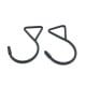 Triangular hook - type S - 90mm - metal hanger -