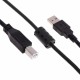 USB cable - Type B and Type A connectors - 300cm - for Arduino, printers, scanners