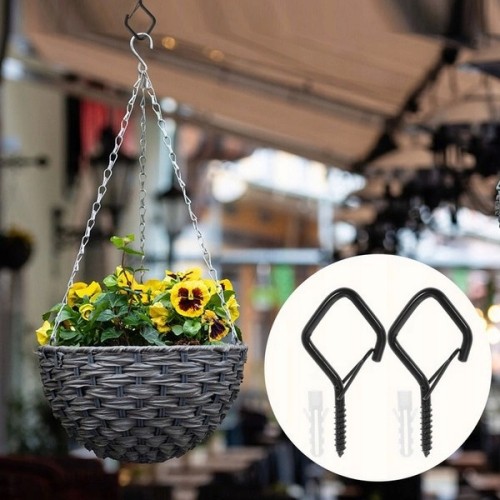 Screw-in eye hook type Q - 7cm - with buckle - handle with eyelet Screw-in eye hook type Q - 7cm - with buckle - handle with eyelet