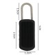 Zipper Slider Snap Hook - Black 3.7cm