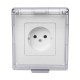 Waterproof cover for socket - transparent - Cover with flap for plug