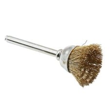 Copper wire brush for grinding 15mm - bowl - for dremel, mini eraser