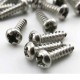 Screw M2x8mm - Sheet metal screw - 100 pcs - round head - for screwing