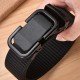 Men's belt - webbing - black - with automatic buckle