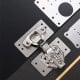 Hinge repair plate 90x47mm without hole - 1mm plate - repair of furniture hinges