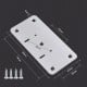 Hinge repair plate 90x47mm without hole - 1mm plate - repair of furniture hinges