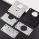 Hinge repair plate 90x47mm without hole - 1mm plate - repair of furniture hinges