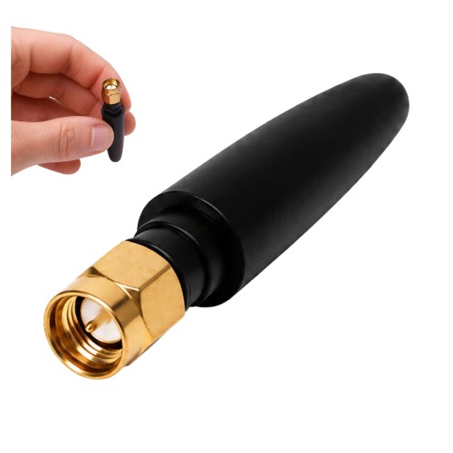 WiFi Bluetooth ZigBee antena 2.4 GHz SMA kištukas 2.5 dBi - tiesi WiFi Bluetooth ZigBee antena 2.4 GHz SMA kištukas 2.5 dBi - tiesi
