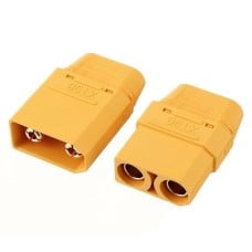 XT90H connector - plug + socket - complete connector with cable cover.