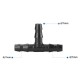 Hose connector - T-piece 5x5x5mm - Connector for plant irrigation system - black