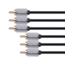 3 RCA-3 RCA komponentinis laidas - 1.8m - Kruger&Matz