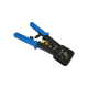 Crimping tool for telephone plugs 6P/8P for pass-through plugs E6241