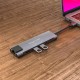 Adapteris (šakotuvas) USB C tipo į HDMI / 2x USB3.0 / 2x USB C tipo / RJ45 Adapteris (šakotuvas) USB C tipo į HDMI / 2x USB3.0 / 2x USB C tipo / RJ45