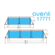 AVENLI karkasinis baseinas, pilkas, 300x207x66
