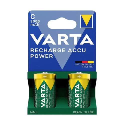 Baterijos VARTA C/R14 NiMh 3000mAh 2 vnt./blisterinėje pakuotėje. Baterijos VARTA C/R14 NiMh 3000mAh 2 vnt./blisterinėje pakuotėje.