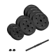 Bituminous adjustable dumbbells 1x20kg REBEL ACTIVE